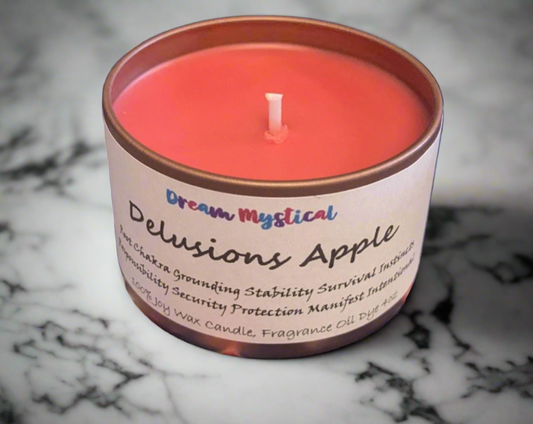 Delicious Apple Intentional Manifesting handmade hand poured Candle~ Root Chakra Grounding Balance Protection Security