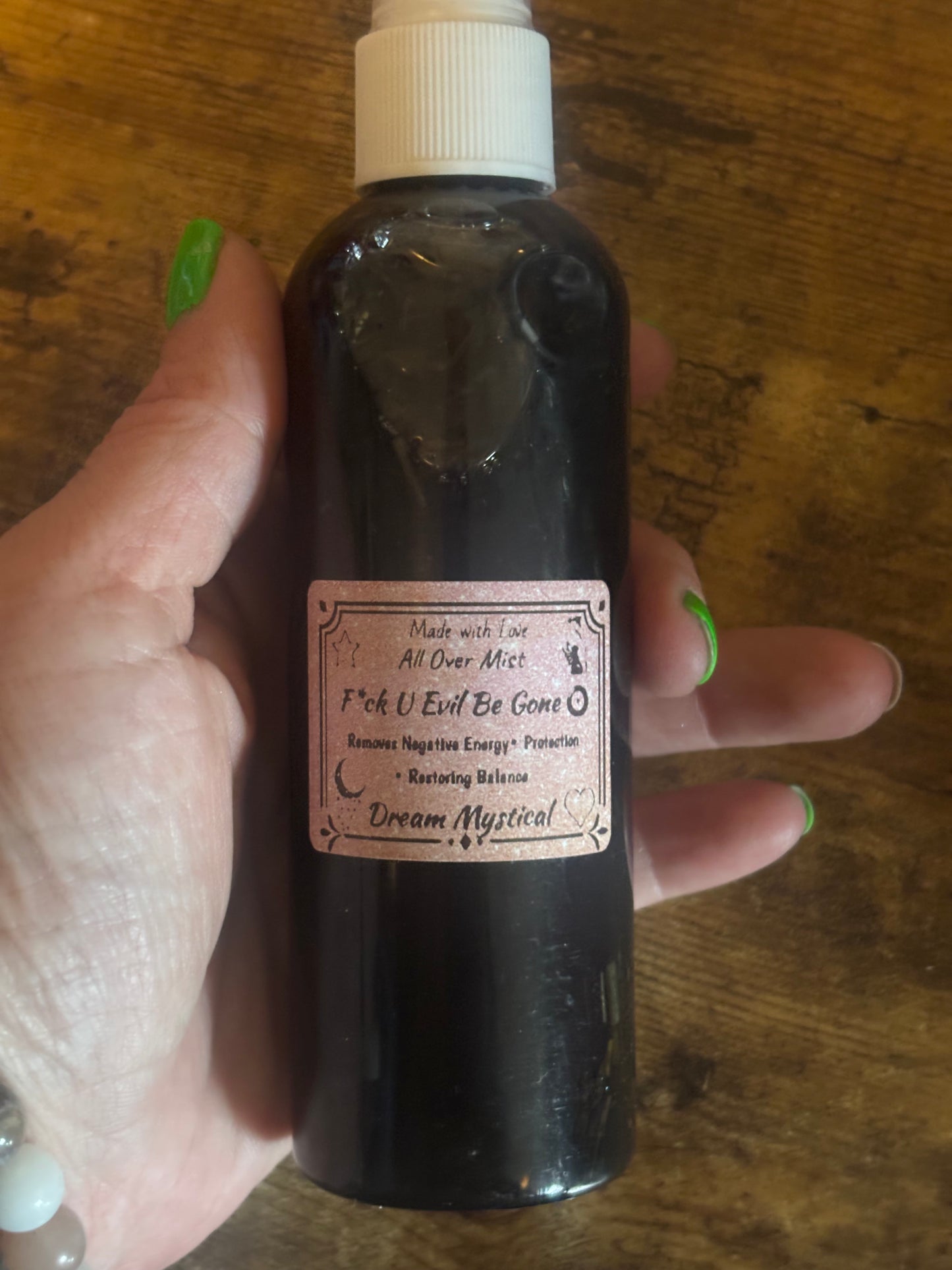 F*ck U Evil Be Gone Banishing Negativity Removal, Evil Eye Protection, Brings Positive Energy Cleansing Spray 2oz or 4oz