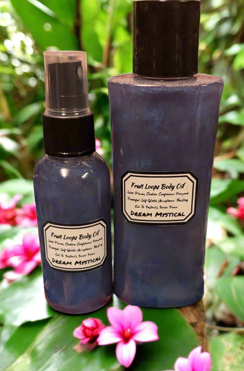 Fruit Loops Body Oil Handmade Moisturizer• Heals• Protecte• Balances & Aligns Solar Plexus Chakra