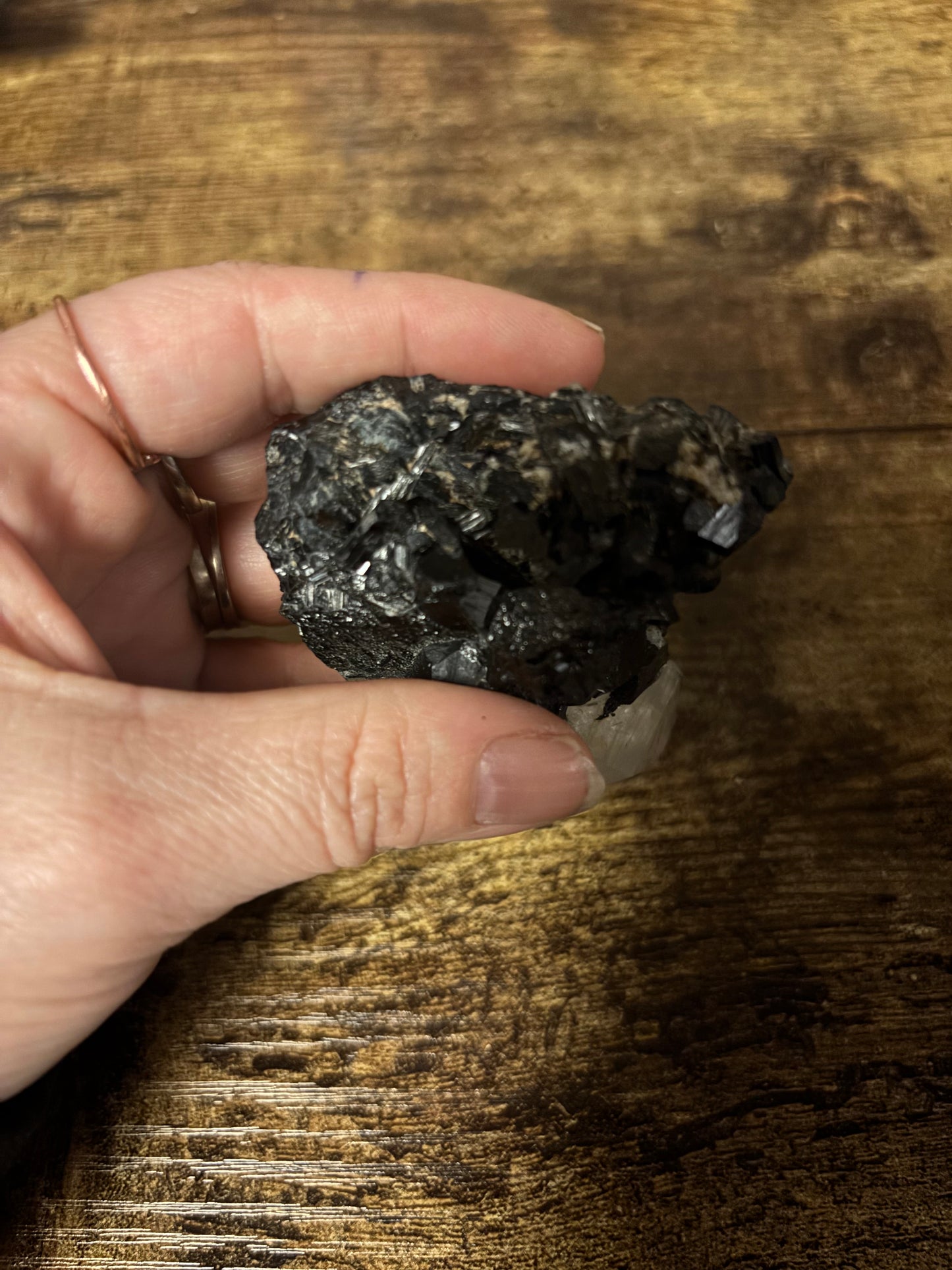 🖤Scared Shield One-of-a-Kind Black Tourmaline & Quartz Cluster | Protection Specimen | Grounding Crystal (142g)Collector•  EMF Protection • Grounding & Clarity Stone • Raw Healing Crystal