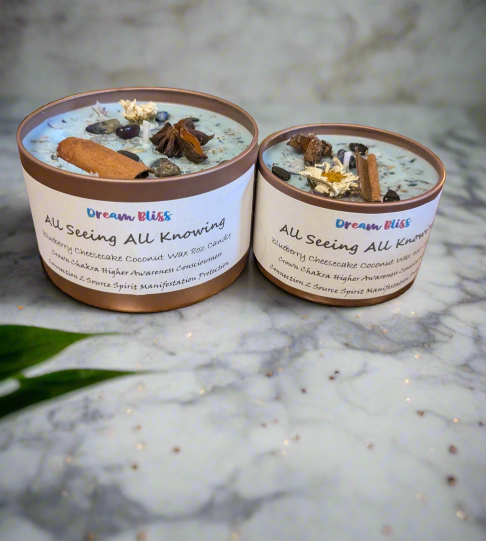 Blueberry Cheesecake All Seeing All Knowing Intentional Manifest Candle Crown Chakra Higher Awareness Inspires Connects 2 Divine Protection