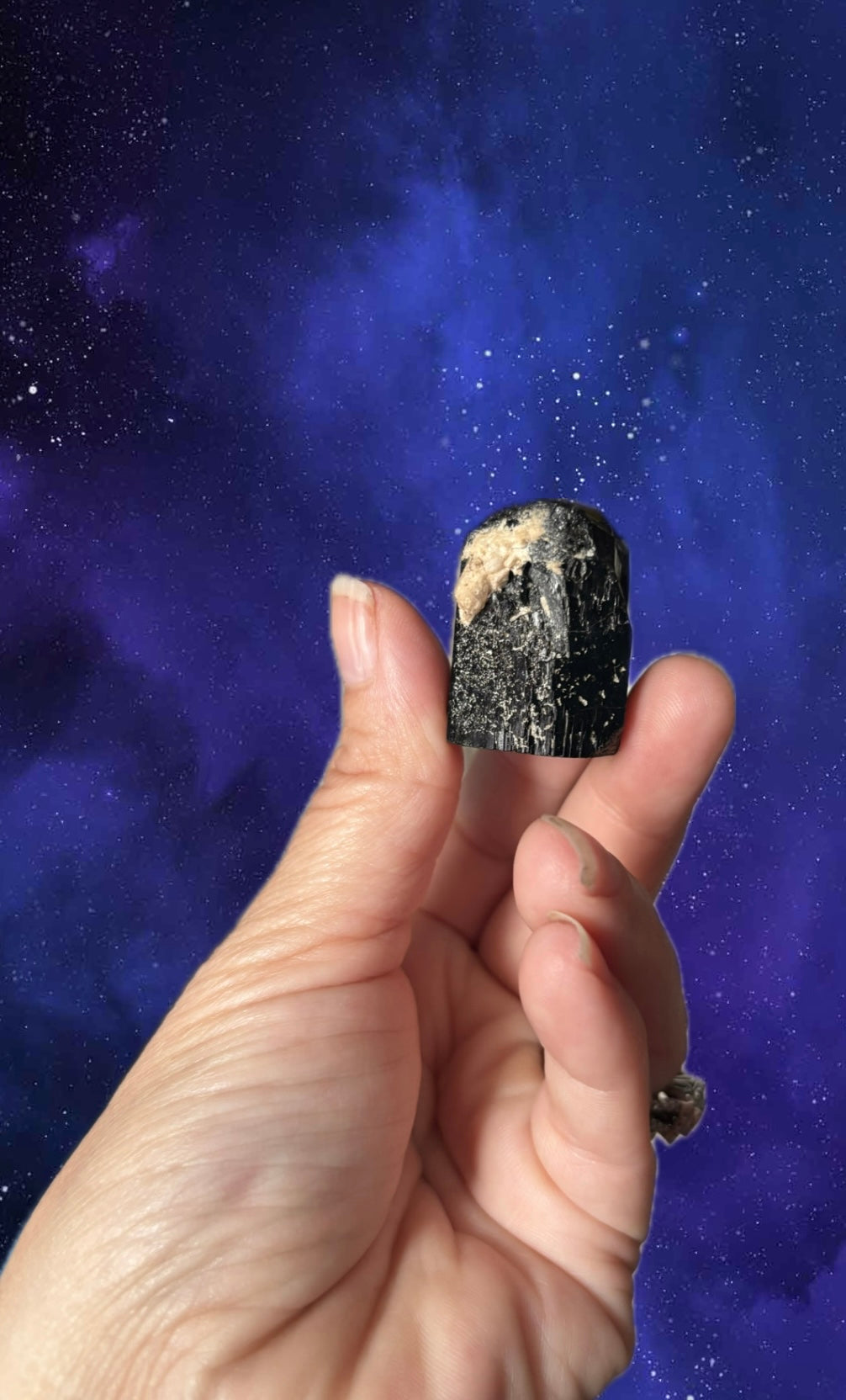 Black Tourmaline Crystal One of a Kind | Energy Shielding & EMF Protection Stone | Root Chakra Protection Stones | Grounding Cleansed & Charged
