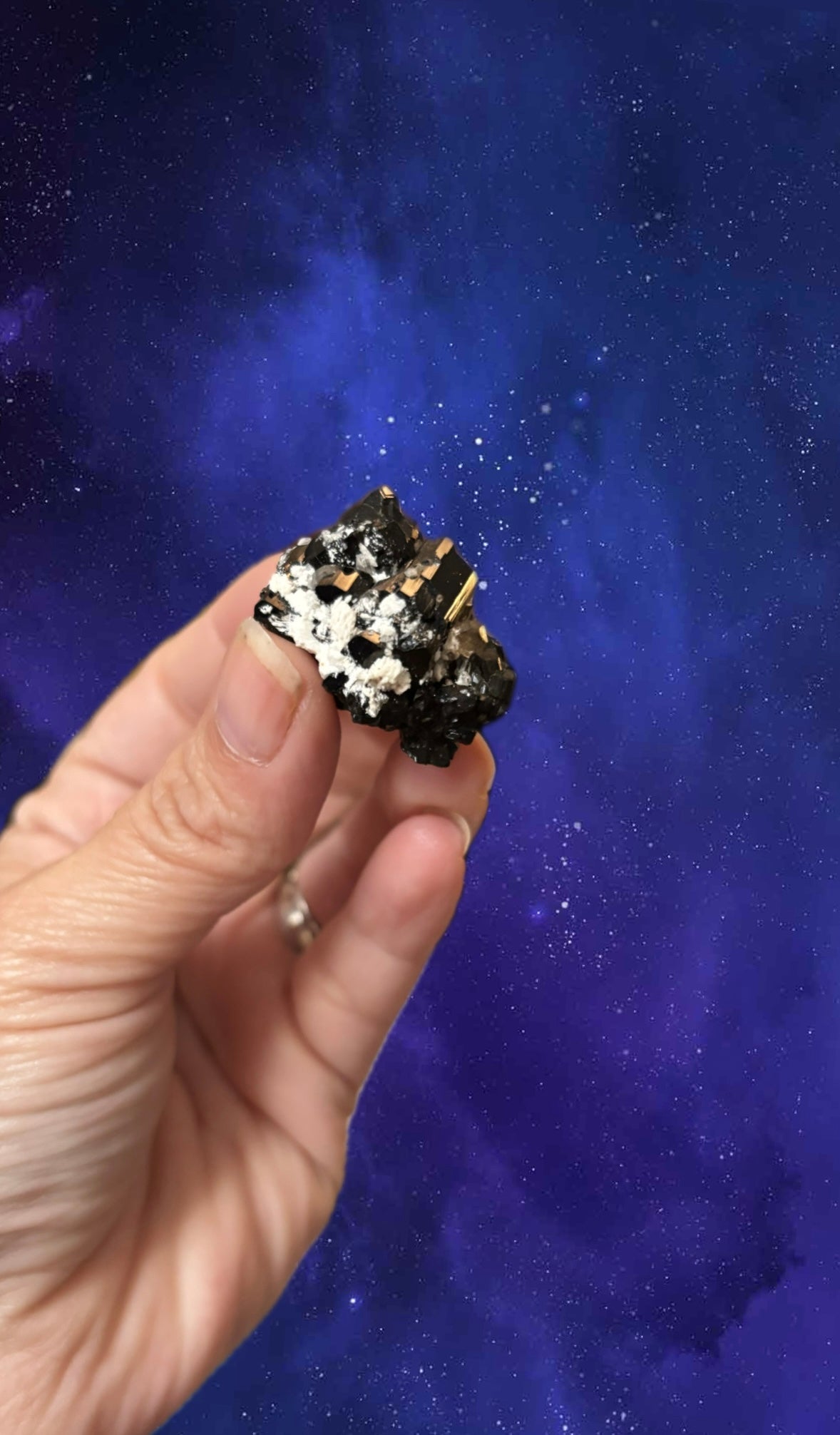 Black Tourmaline with Quartz Crystal Cluster • Natural Schorl Mineral • EMF Protection • Grounding & Clarity Stone • Raw Healing Crystal • 25g (3×3×3 cm)