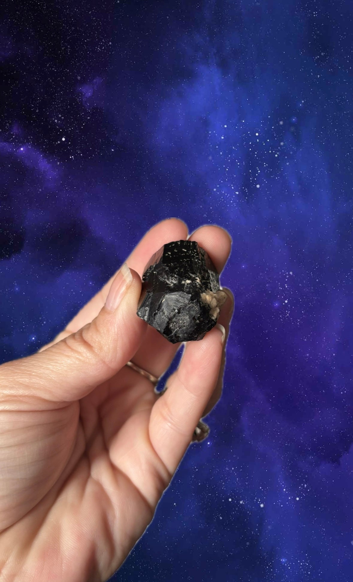 Black Tourmaline Crystal One of a Kind | Energy Shielding & EMF Protection Stone | Root Chakra Protection Stones | Grounding Cleansed & Charged