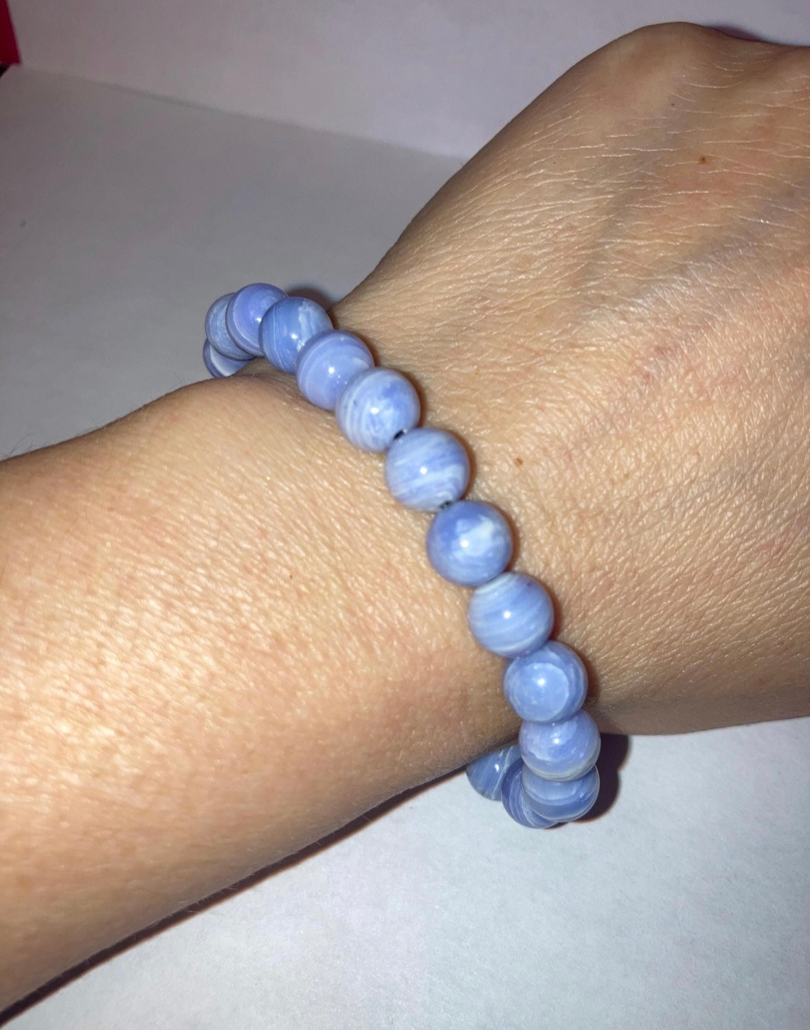 Divine Truth Blue Lace Agate with dragonfly charm Genuine Healing Crystals bracelet connect to Archangle Raguel & Mother Goddess Earth Gaia