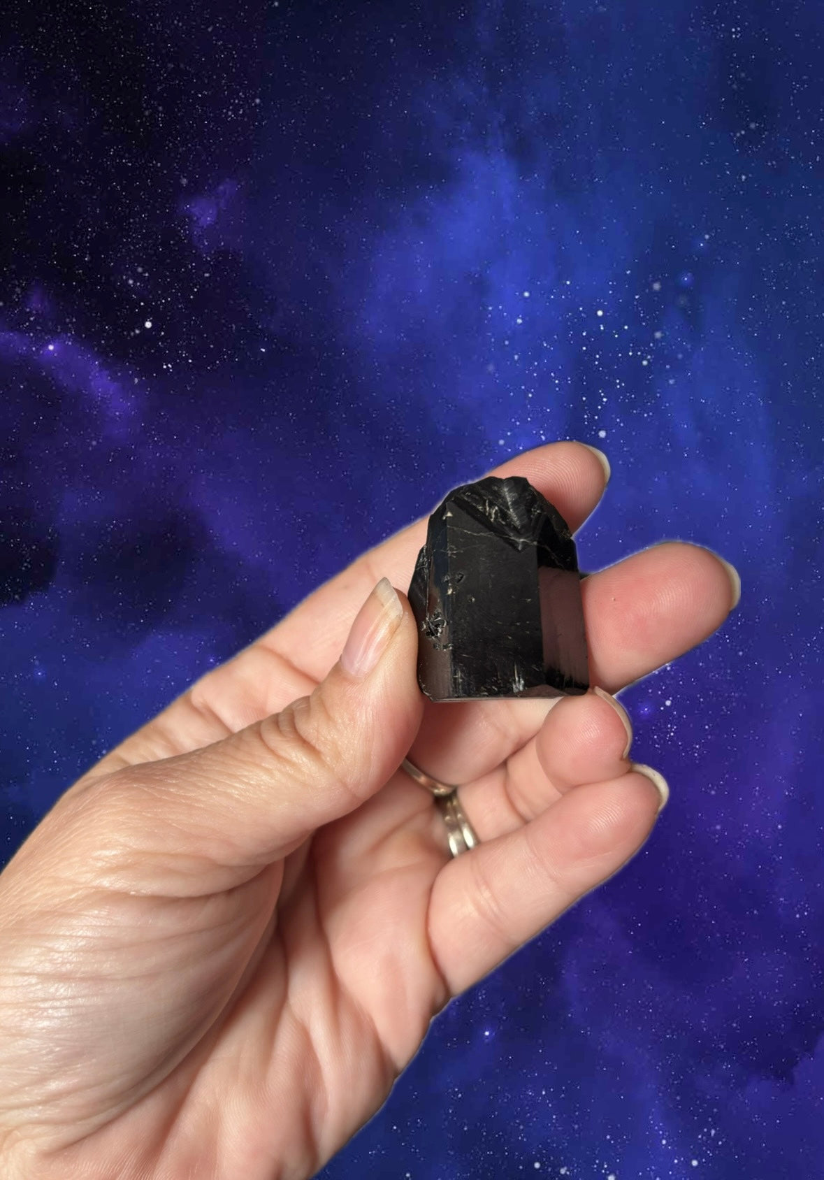 Black Tourmaline Crystal One of a Kind | Energy Shielding & EMF Protection Stone | Root Chakra Protection Stones | Grounding Cleansed & Charged