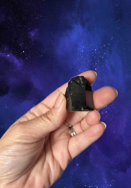 Black Tourmaline Crystal One of a Kind | Energy Shielding & EMF Protection Stone | Root Chakra Protection Stones | Grounding Cleansed & Charged