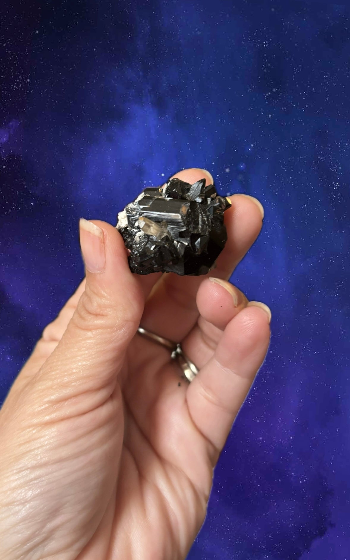 Black Tourmaline with Quartz Crystal Cluster • Natural Schorl Mineral • EMF Protection • Grounding & Clarity Stone • Raw Healing Crystal • 25g (3×3×3 cm)