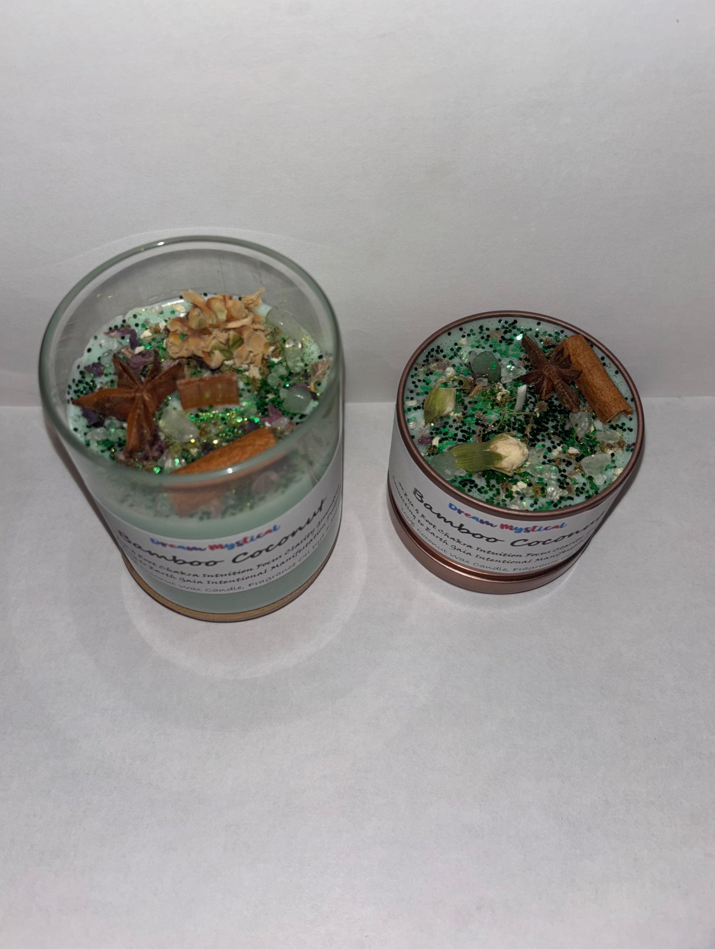 Bamboo Coconut Intention Candle — Manifest Third Eye & Root Chakra | Grounding, Intuition, Focus