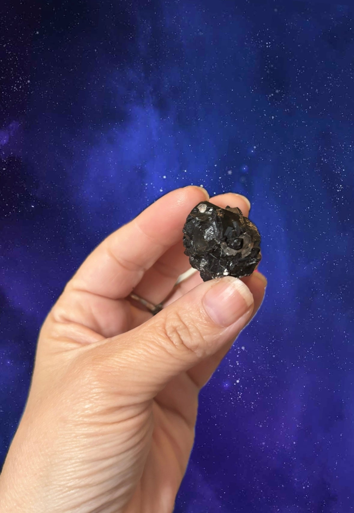 Black Tourmaline with Quartz Crystal Cluster • Natural Schorl Mineral • EMF Protection • Grounding & Clarity Stone • Raw Healing Crystal • 25g (3×3×3 cm)