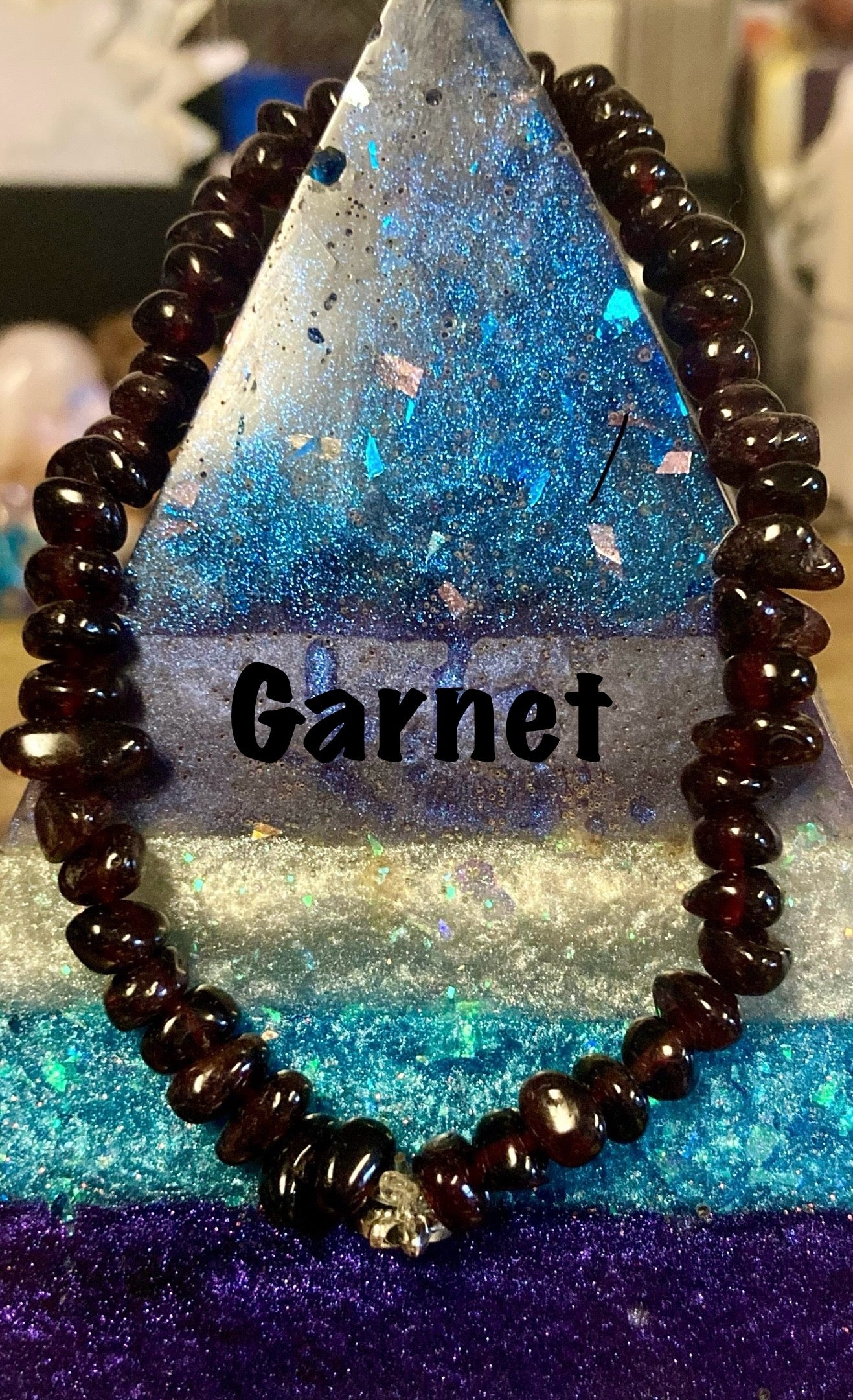 Persephone Goddess of Sunshine Blood Red Garnet Natural Genuine Healing Crystal Bracelet or Anklet