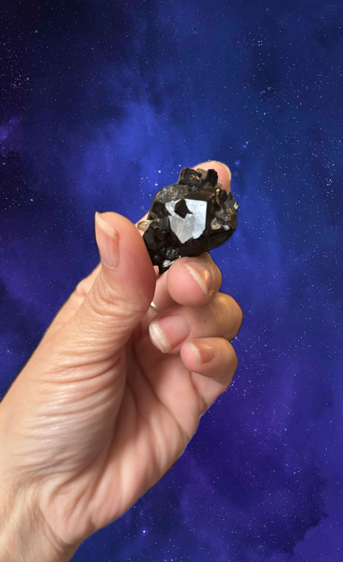 Black Tourmaline with Quartz Crystal Cluster • Natural Schorl Mineral • EMF Protection • Grounding & Clarity Stone • Raw Healing Crystal • 25g (3×3×3 cm)