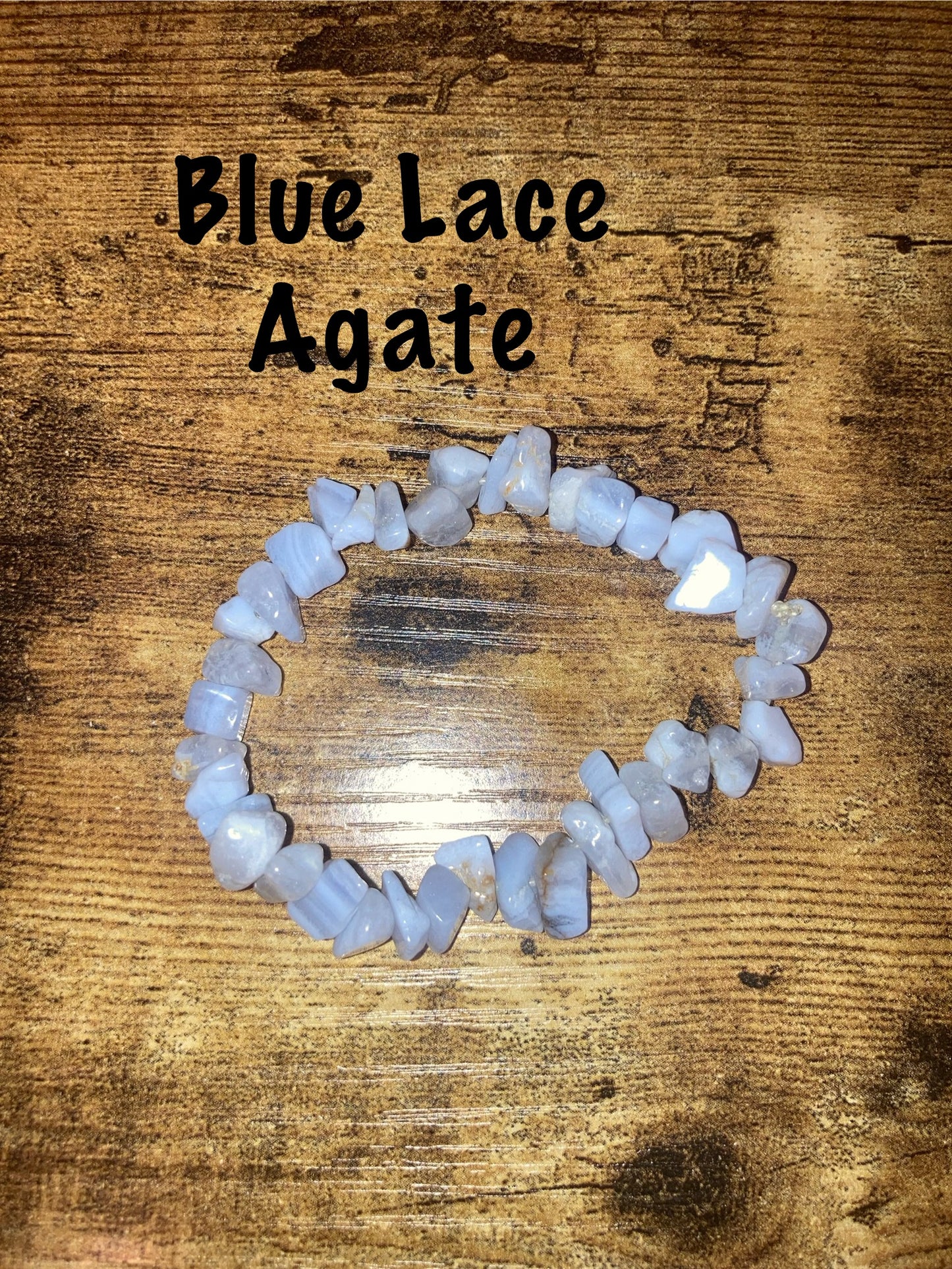 Blue Lace Agate Genuine Healing Crystals bracelet connect to Archangle Raguel & Mother Goddess Earth Gaia