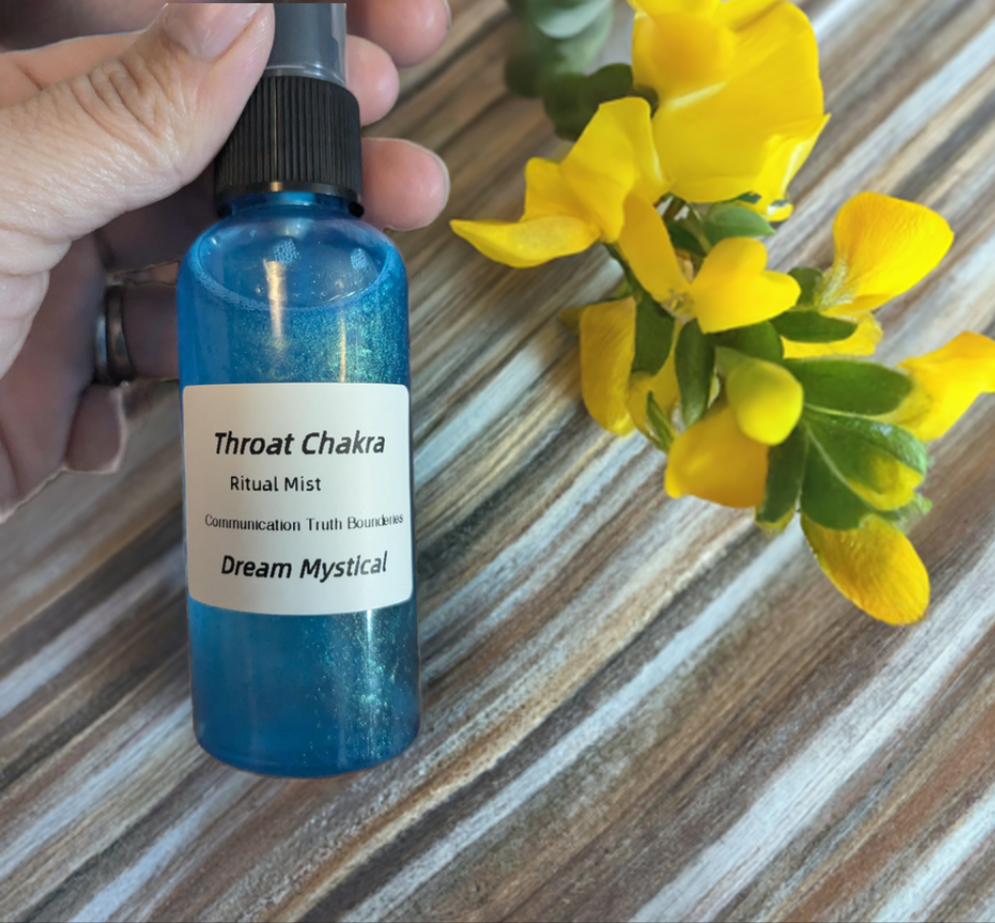 2oz Throat Chakra Mist Communication Boundaries Truth Clearing Energy & Protection