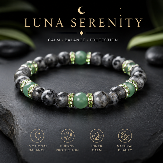 Luna Serenity | Labradorite & Green Aventurine Crystal Bracelet