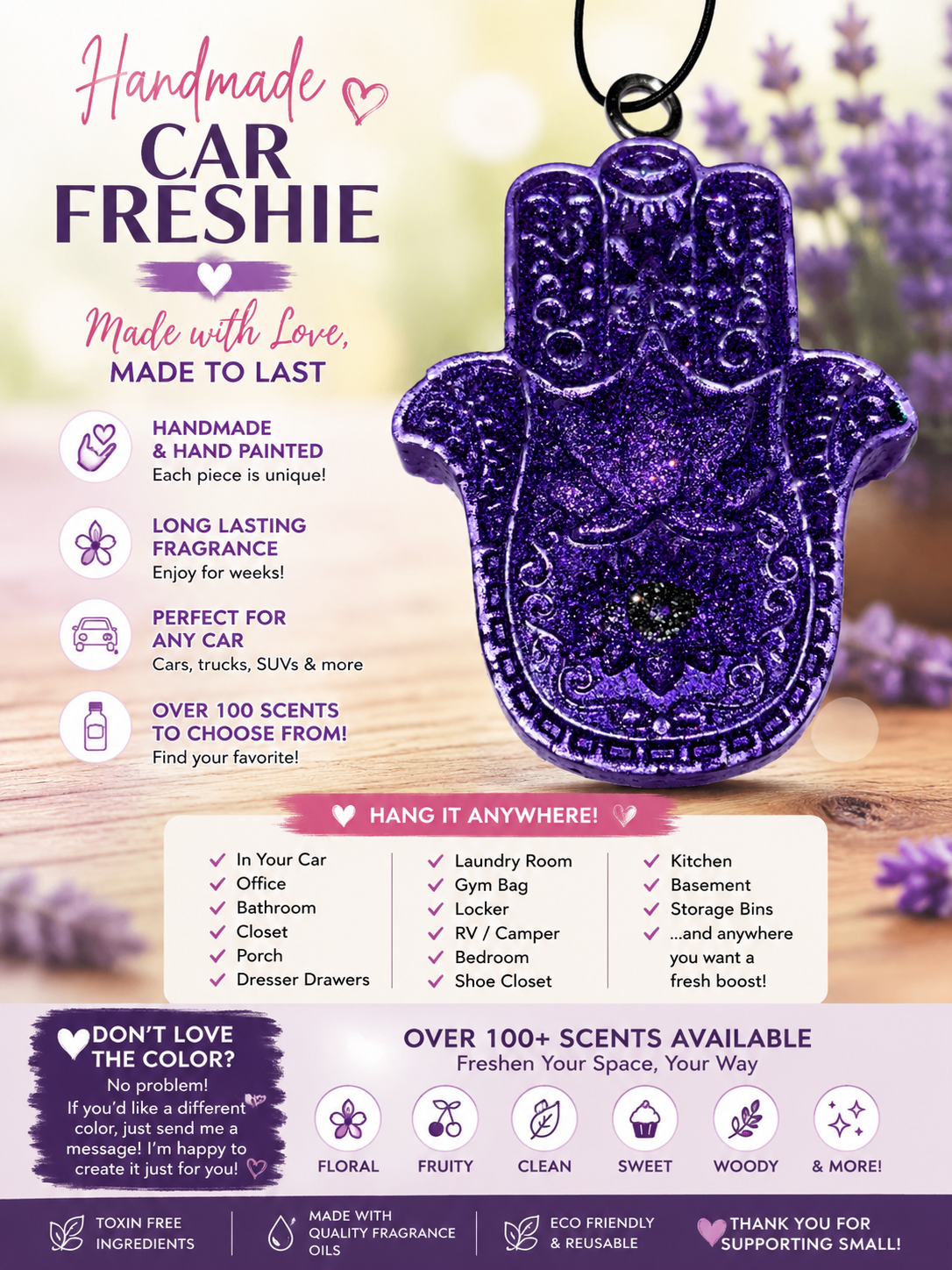 Freshies Aroma Beads You pick design and scent each customized colors and paint