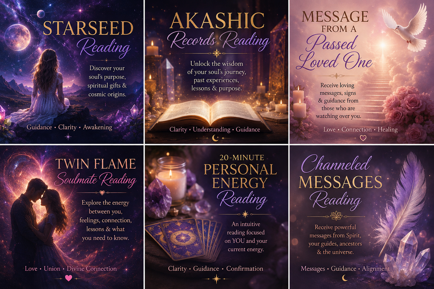 ✨ $88.88 Intuitive & Spiritual Reading | Choose Your Reading | Akashic Records, Starseed, Twin Flame, Passed Loved One, Channeled Messages & Love & Relationship readings