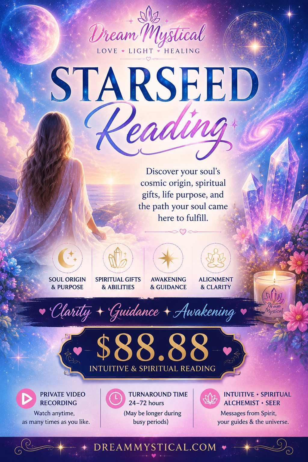 ✨ $88.88 Intuitive & Spiritual Reading | Choose Your Reading | Akashic Records, Starseed, Twin Flame, Passed Loved One, Channeled Messages & Love & Relationship readings