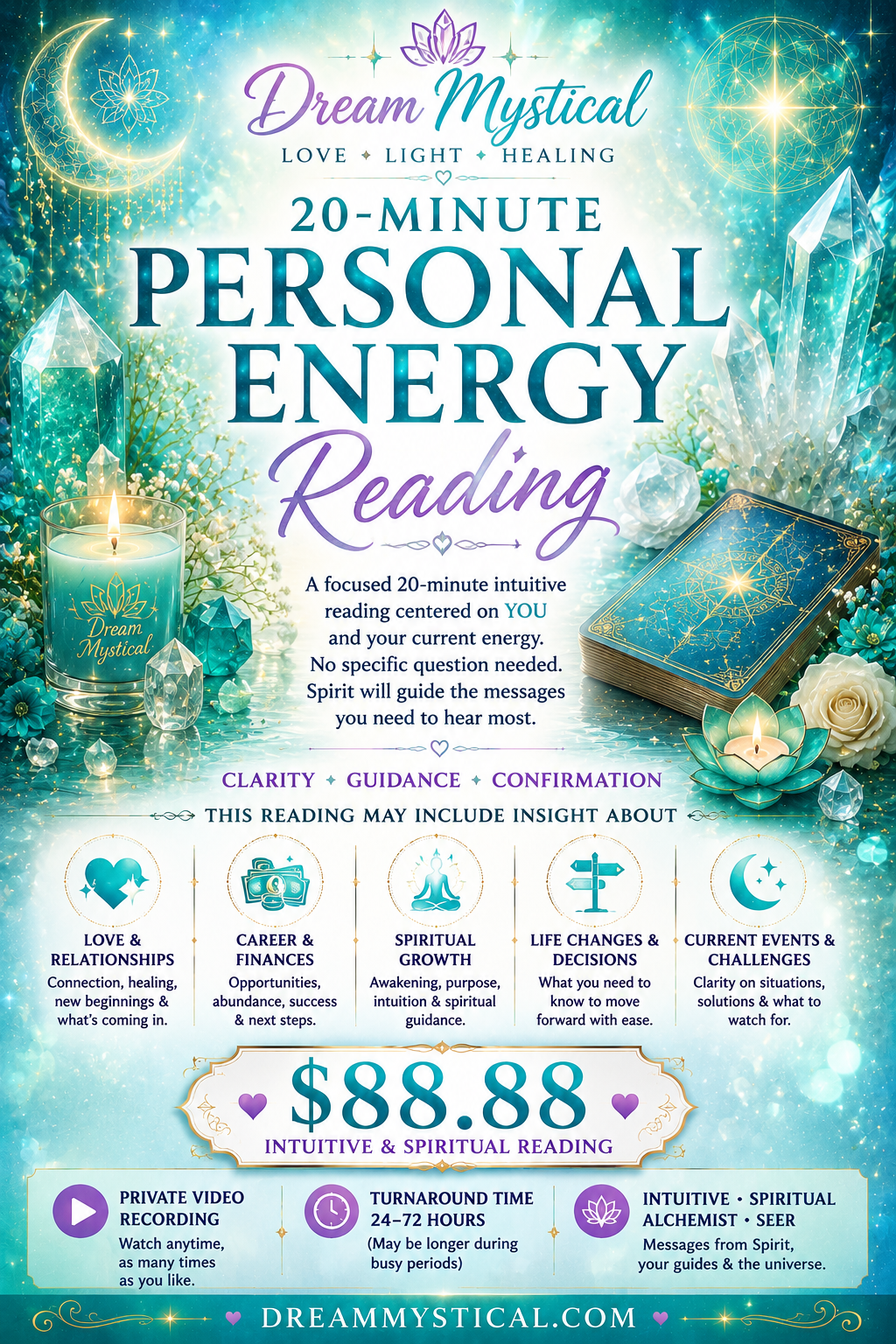 ✨ $88.88 Intuitive & Spiritual Reading | Choose Your Reading | Akashic Records, Starseed, Twin Flame, Passed Loved One, Channeled Messages & Love & Relationship readings