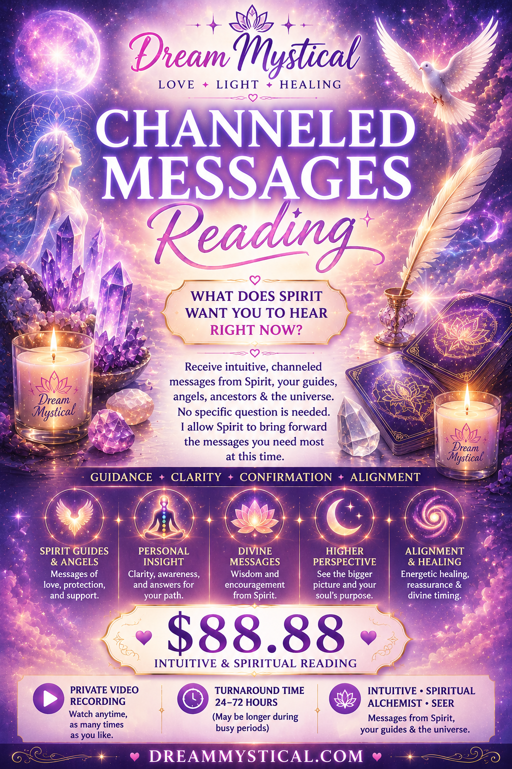 ✨ $88.88 Intuitive & Spiritual Reading | Choose Your Reading | Akashic Records, Starseed, Twin Flame, Passed Loved One, Channeled Messages & Love & Relationship readings