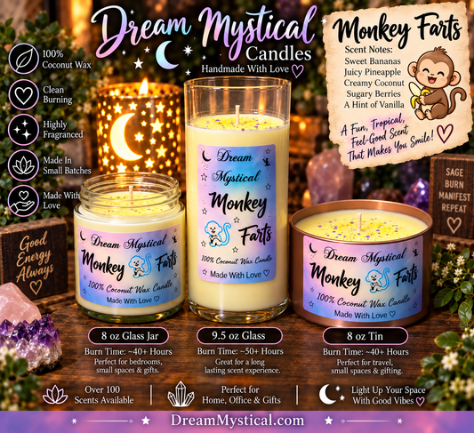 🍌 Mokey Farts – “Laughter is Good for the Soul” Banana Laffy Taffy Candle