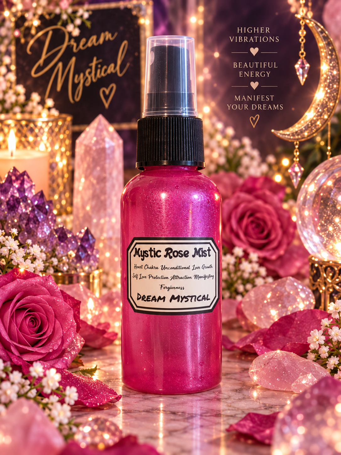 🌹 MYSTIC ROSE — HEART CHAKRA BODY MIST 💚✨