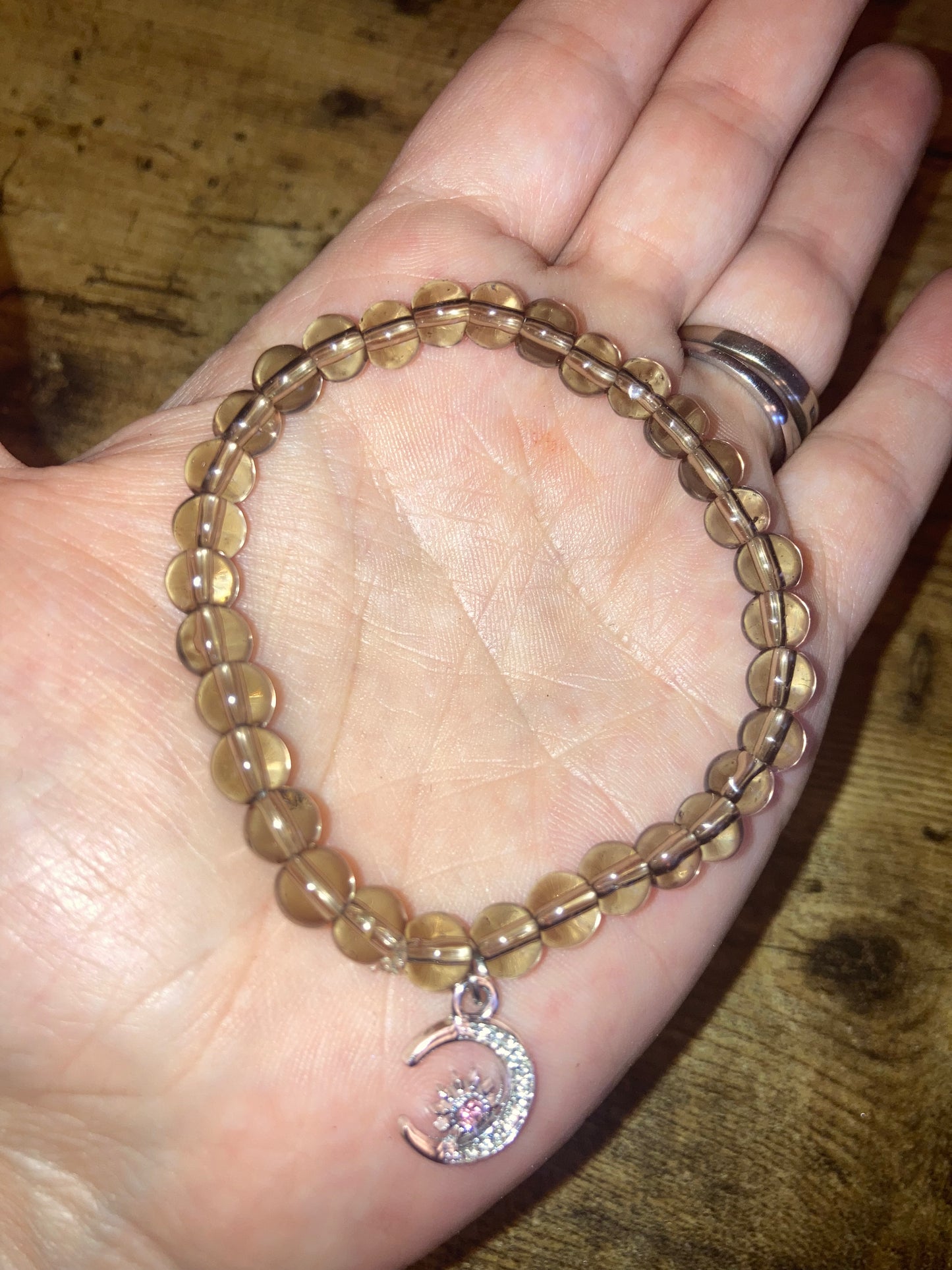 Smokey Grey Quartz Natural Genuine Protection Healing Crystal Bracelet