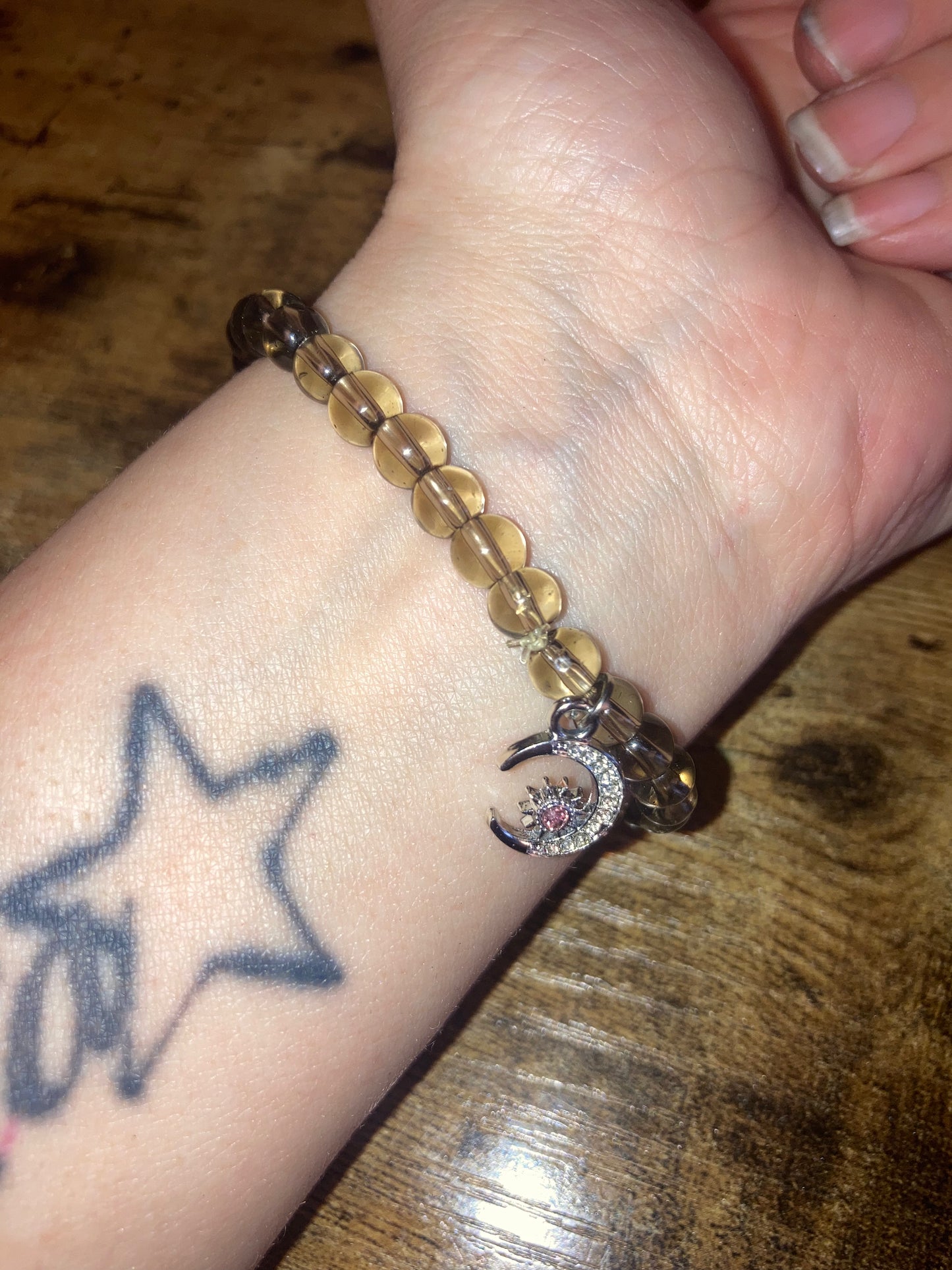 Smokey Grey Quartz Natural Genuine Protection Healing Crystal Bracelet