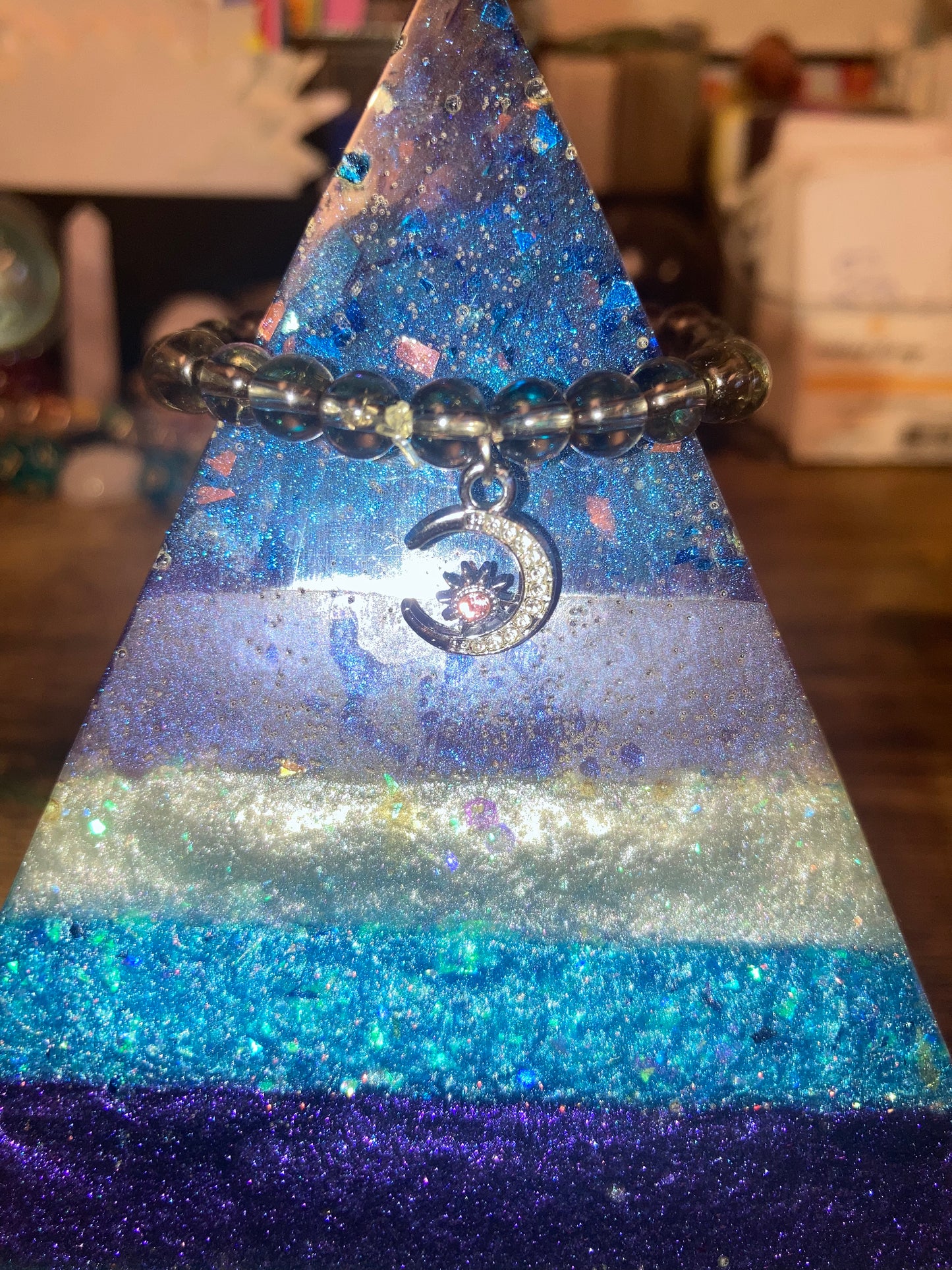 Smokey Grey Quartz Natural Genuine Protection Healing Crystal Bracelet