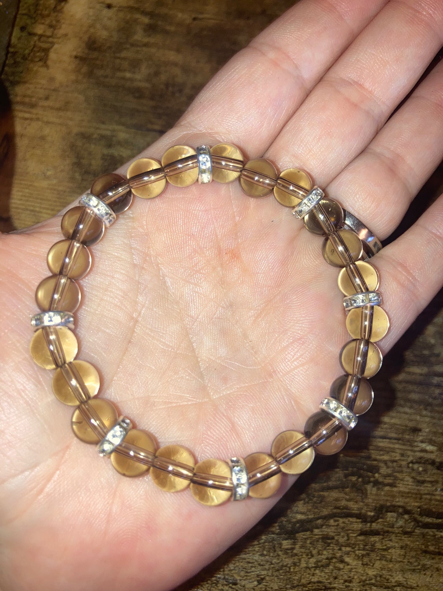 Smokey Grey Quartz Natural Genuine Protection Healing Crystal Bracelet