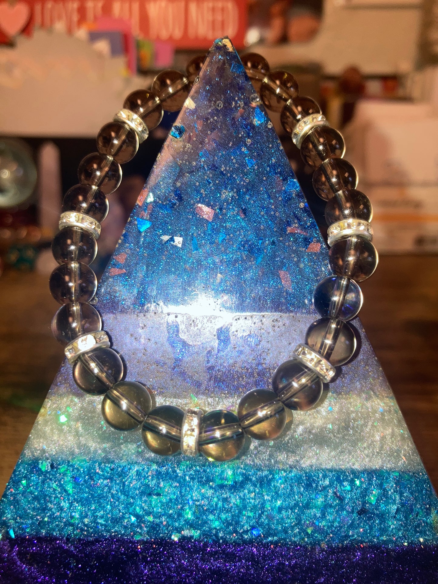 Smokey Grey Quartz Natural Genuine Protection Healing Crystal Bracelet