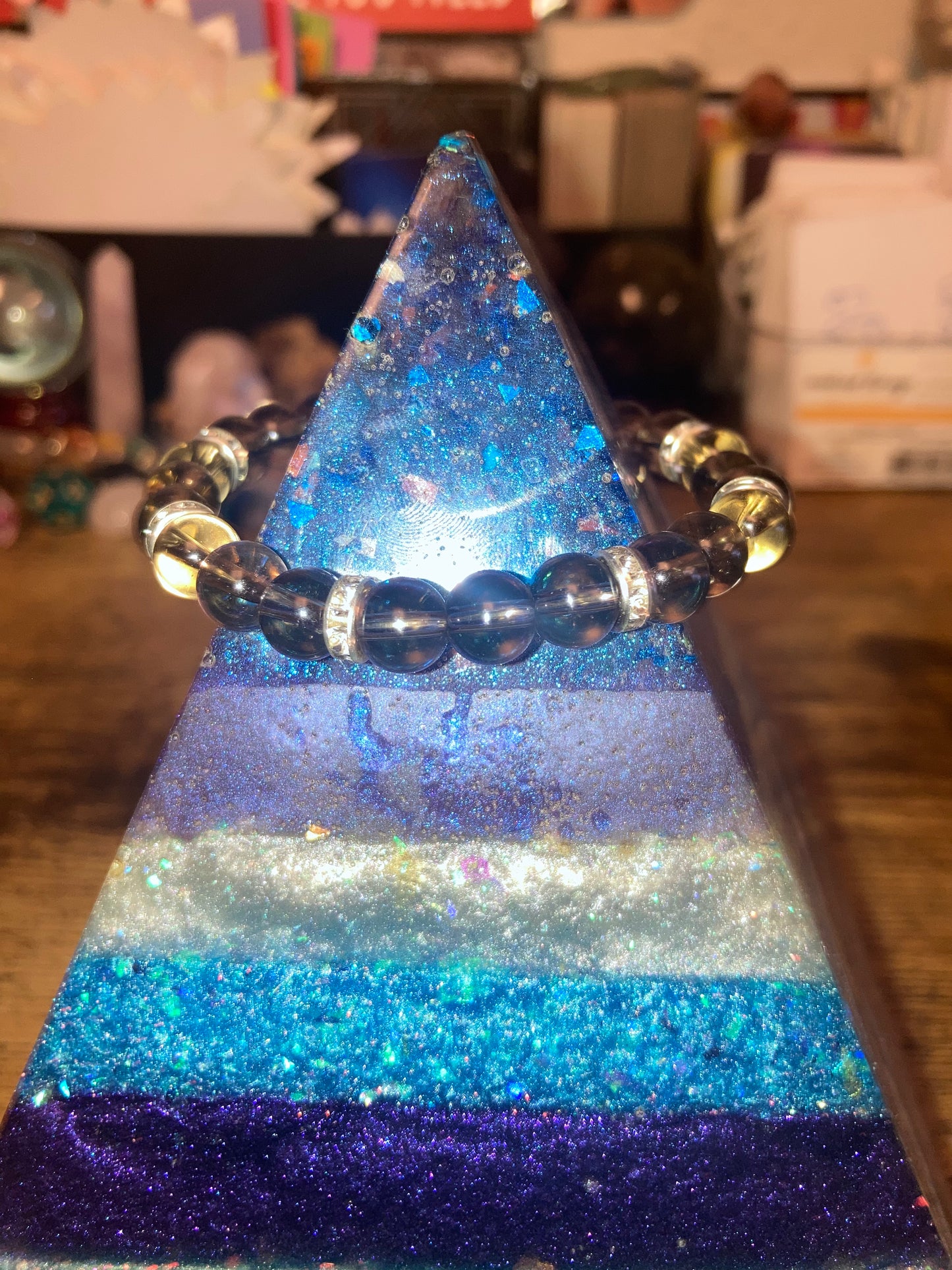 Smokey Grey Quartz Natural Genuine Protection Healing Crystal Bracelet