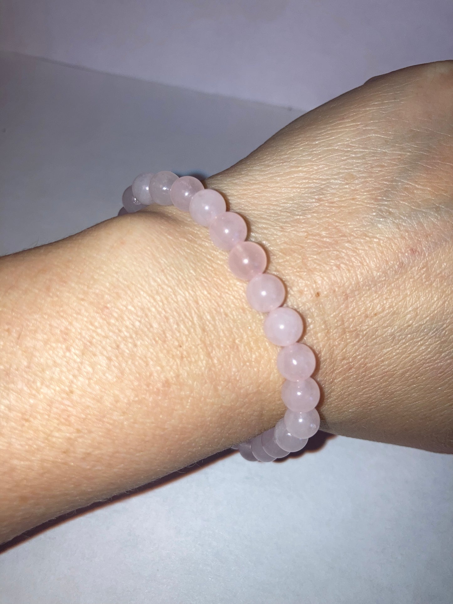 Aphrodite Goddess Rose Quartz Natural Genuine Healing Crystal Bracelet Heart Chakra