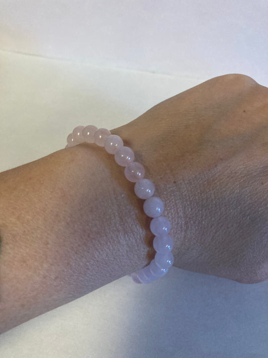 Aphrodite Goddess Rose Quartz Natural Genuine Healing Crystal Bracelet Heart Chakra