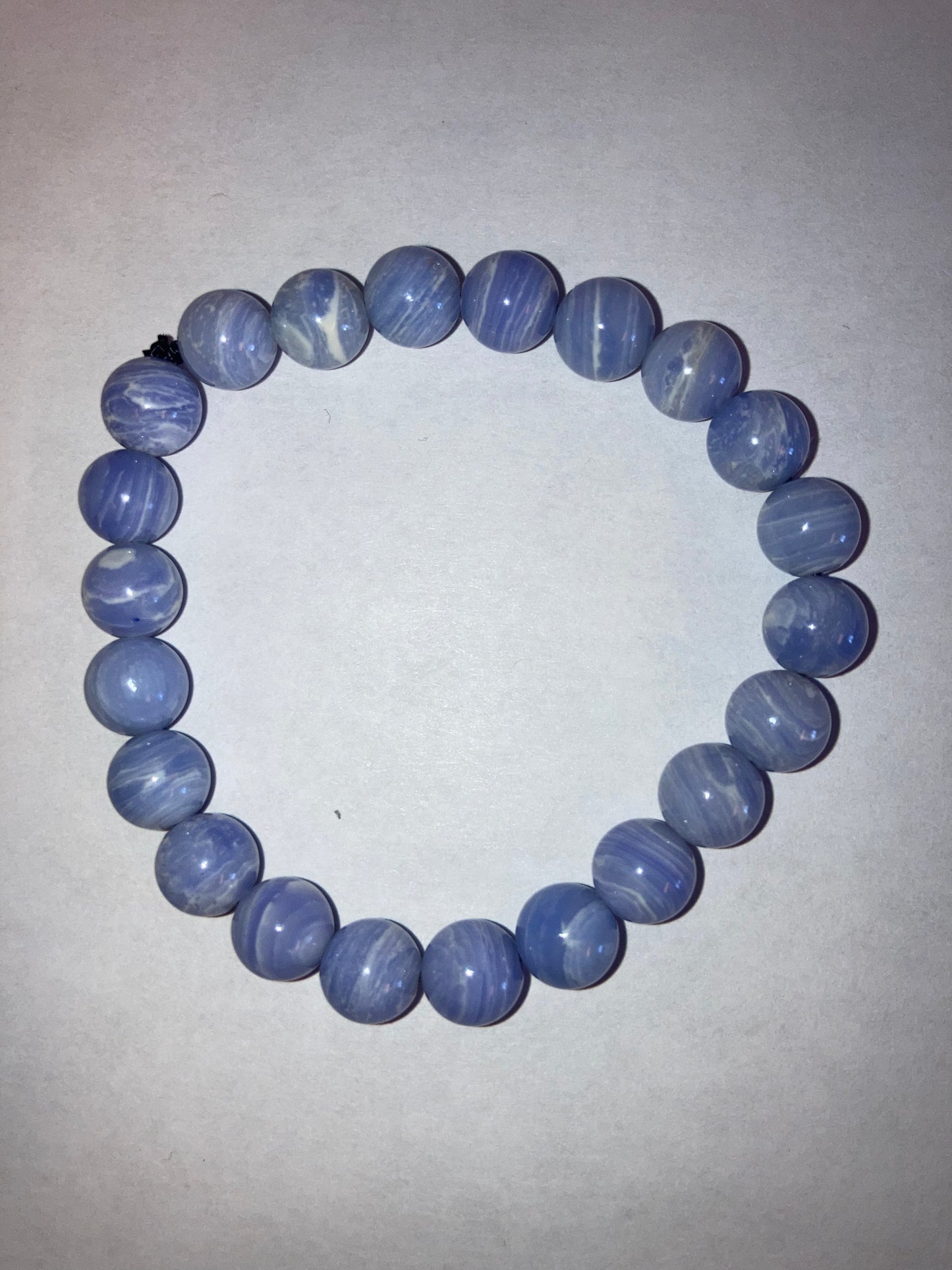 Divine Truth Blue Lace Agate Genuine Healing Crystals bracelet connect to Archangle Raguel & Mother Goddess Earth Gaia