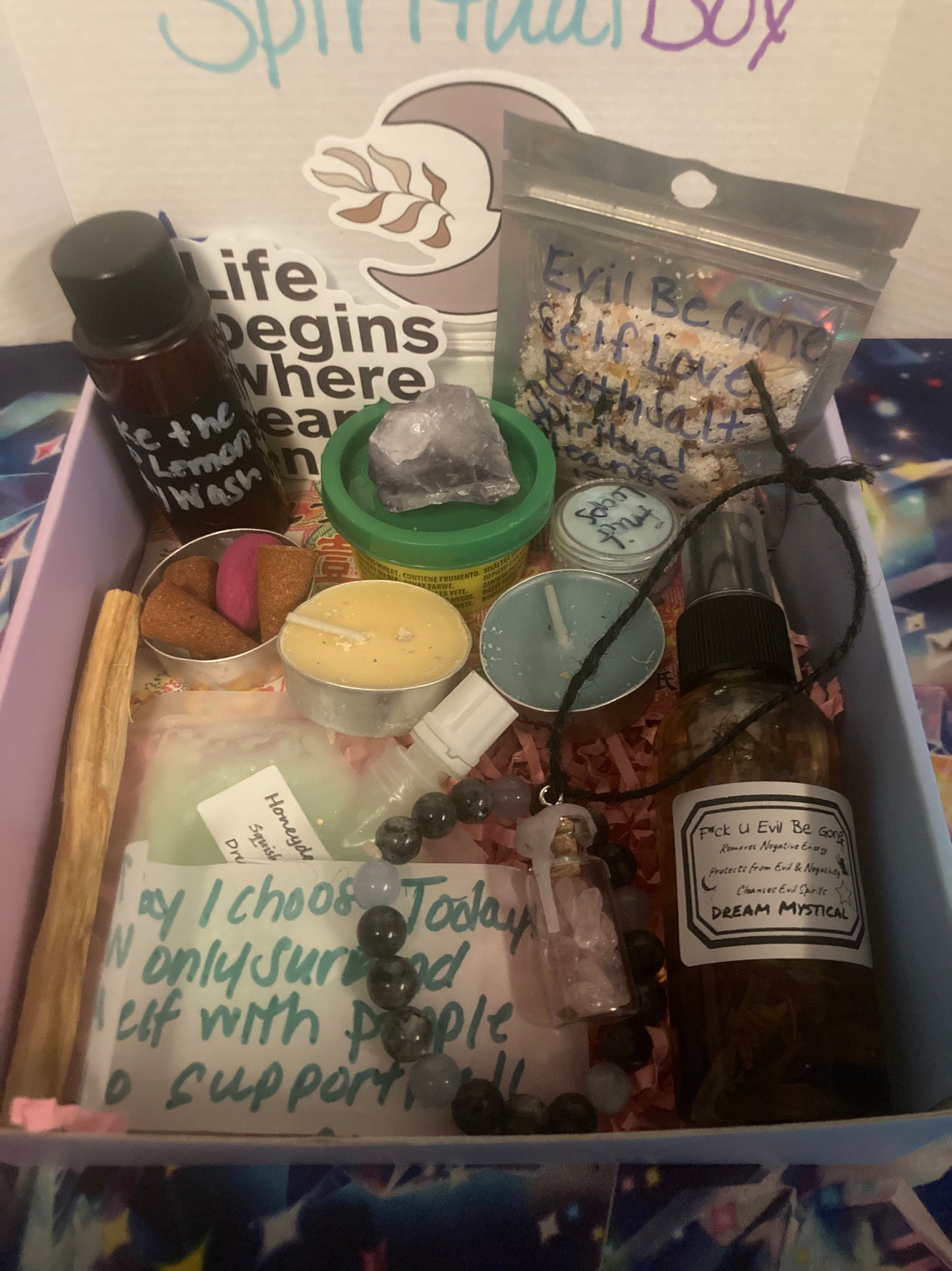 Mystic Rose Spiritual Mystery Box Protects Heals & Cleanse 12-16 items in each box