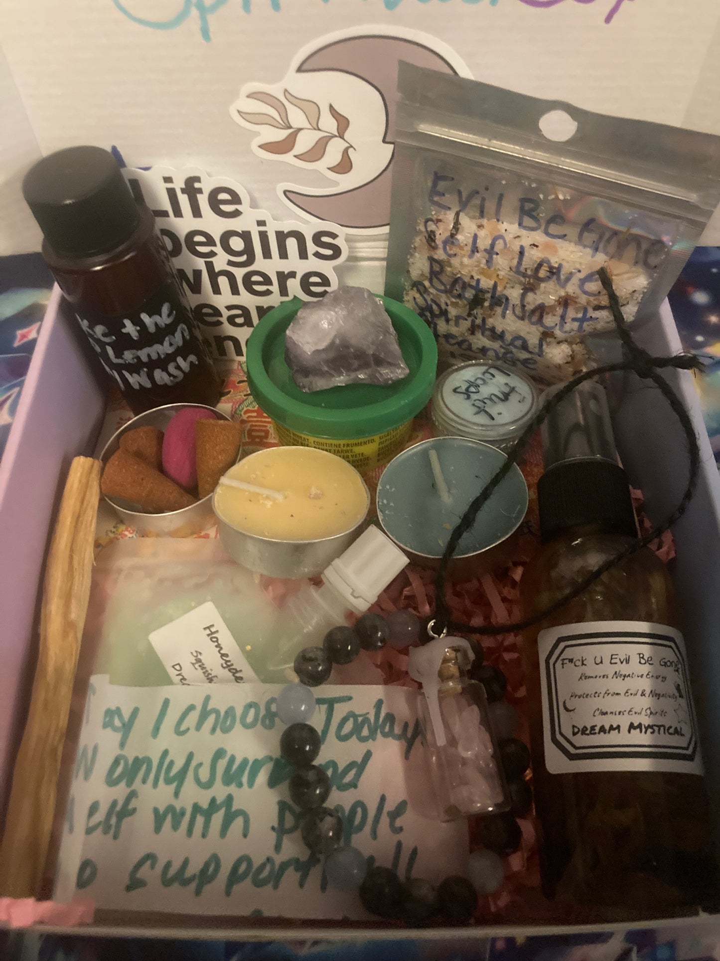 Mystic Rose Spiritual Mystery Box Protects Heals & Cleanse 12-16 items in each box