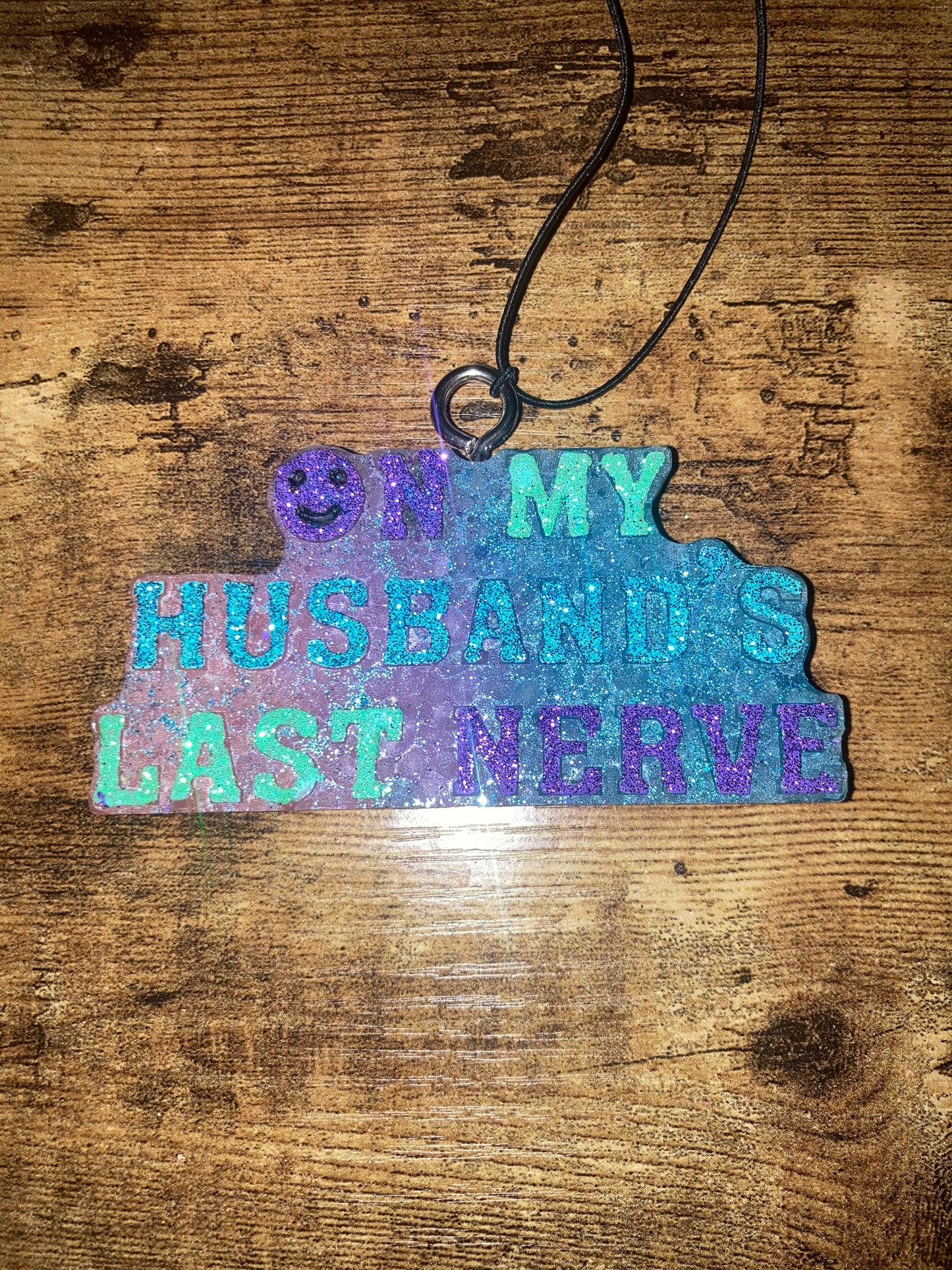 Car/Air Freshies On My Husbands Last Nerve Scent Watermelon painted glitter