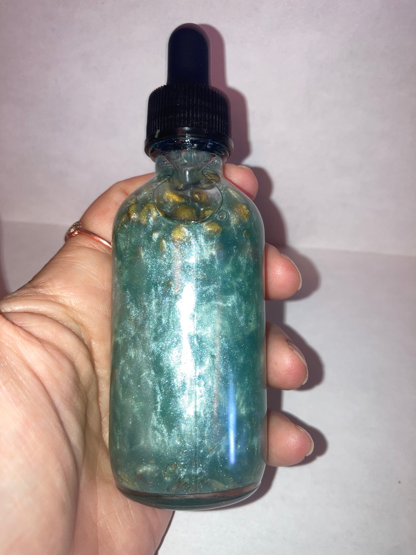 High Priestess Manifesting All Over Body & Ritual Oil Cashmere Musk and Vanilla handpicked flowers/herbs infused with Moonstone & Labradorite crystal chips