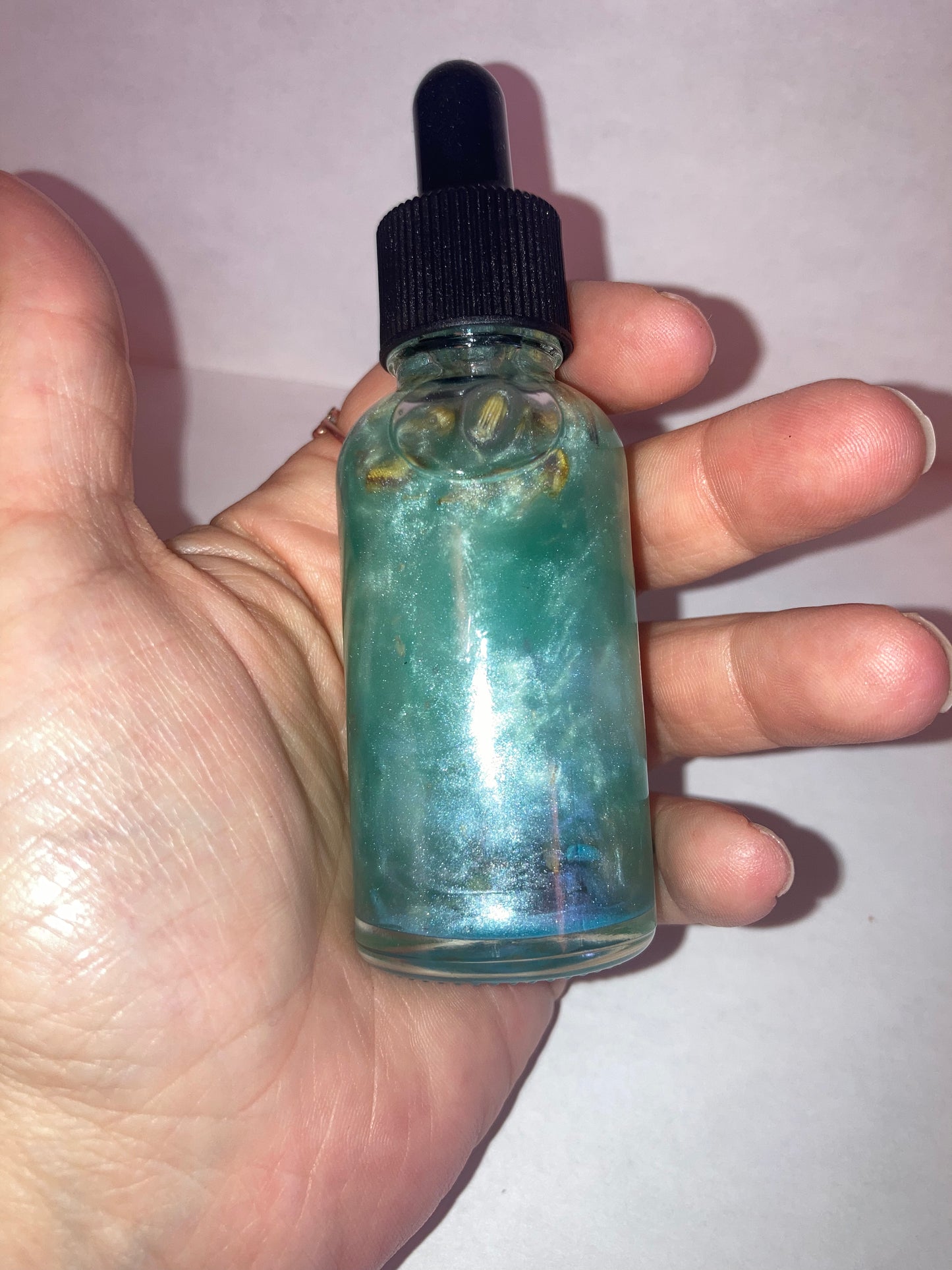 High Priestess Manifesting All Over Body & Ritual Oil Cashmere Musk and Vanilla handpicked flowers/herbs infused with Moonstone & Labradorite crystal chips