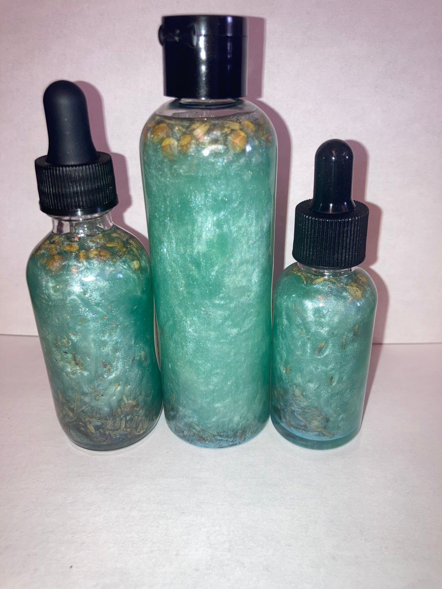 The High Priestess Manifesting All Over Body & Ritual Oil Cashmere Musk and Vanilla handpicked flowers/herbs infused with Moonstone & Labradorite crystal chips