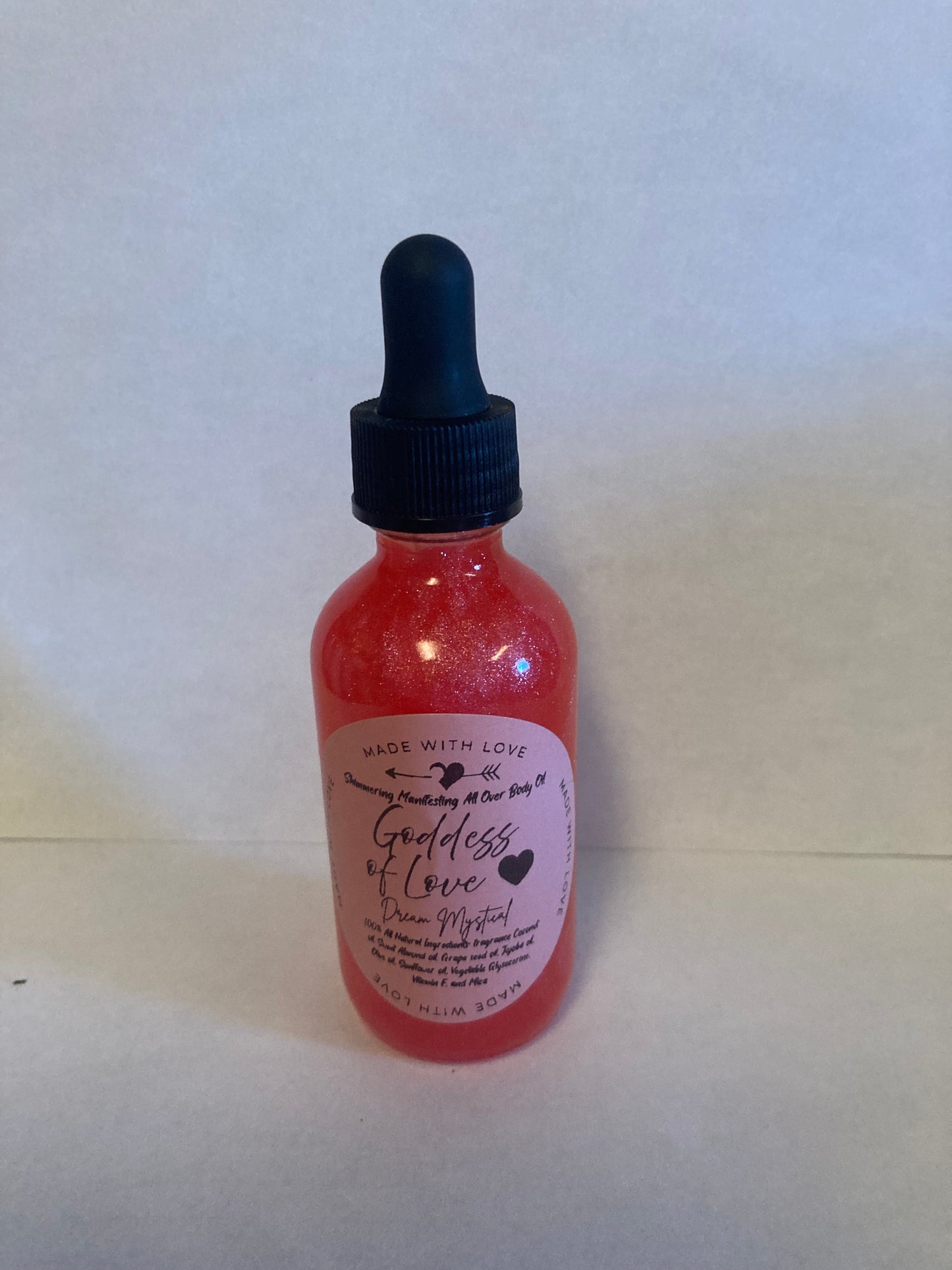 Goddess of Love Manifesting All Over Body Oil and Ritual Oil Moisturizer• Protecte• Heals• Aligns & Balance Heart Chakra infused Rose Quartz