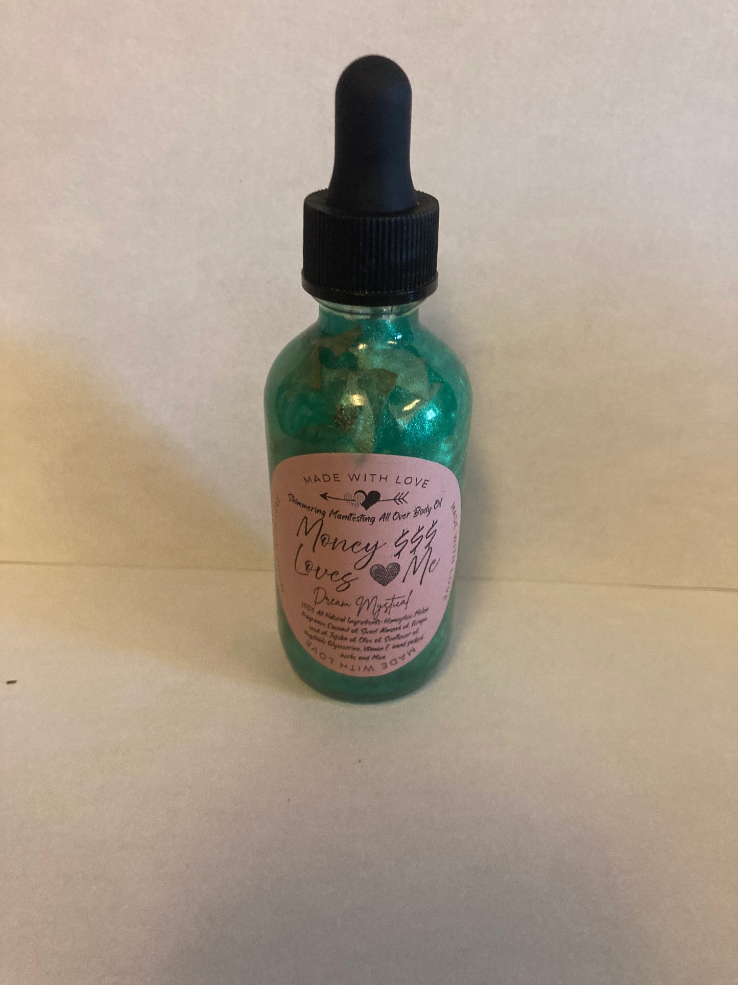 Money Loves Me Manifesting All Over Body Oil and Ritual Oil Moisturizer• Protecte• Heals• infused Aventurine Honeydew Melon scent