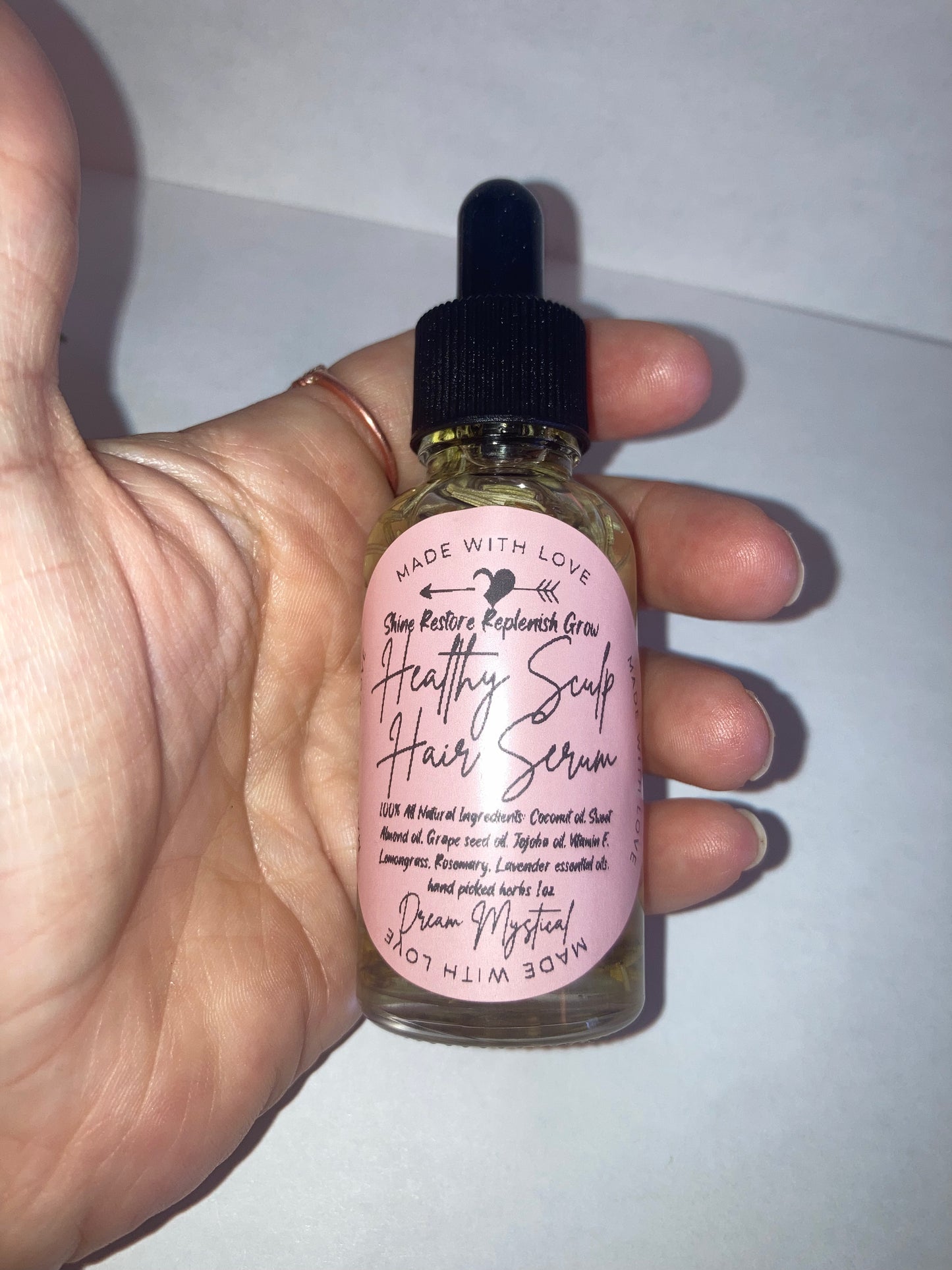 Heathy Scalp Hair Serum Natural Hair Oil | All hair types Strentghing Anti Frizz and Growth Infused with Rosemary Lemongrass and Lavender
