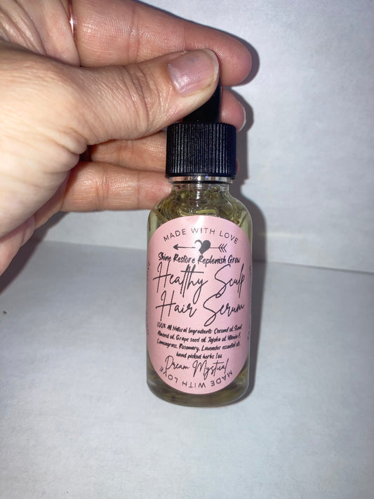 Heathy Scalp Hair Serum Natural Hair Oil | All hair types Strentghing Anti Frizz and Growth Infused with Rosemary Lemongrass and Lavender