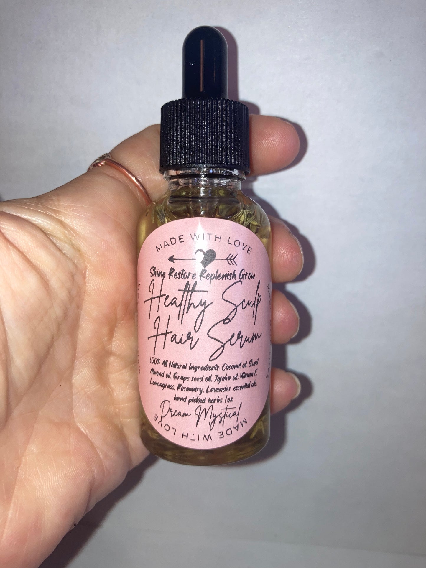 Heathy Scalp Hair Serum Natural Hair Oil | All hair types Strentghing Anti Frizz and Growth Infused with Rosemary Lemongrass and Lavender
