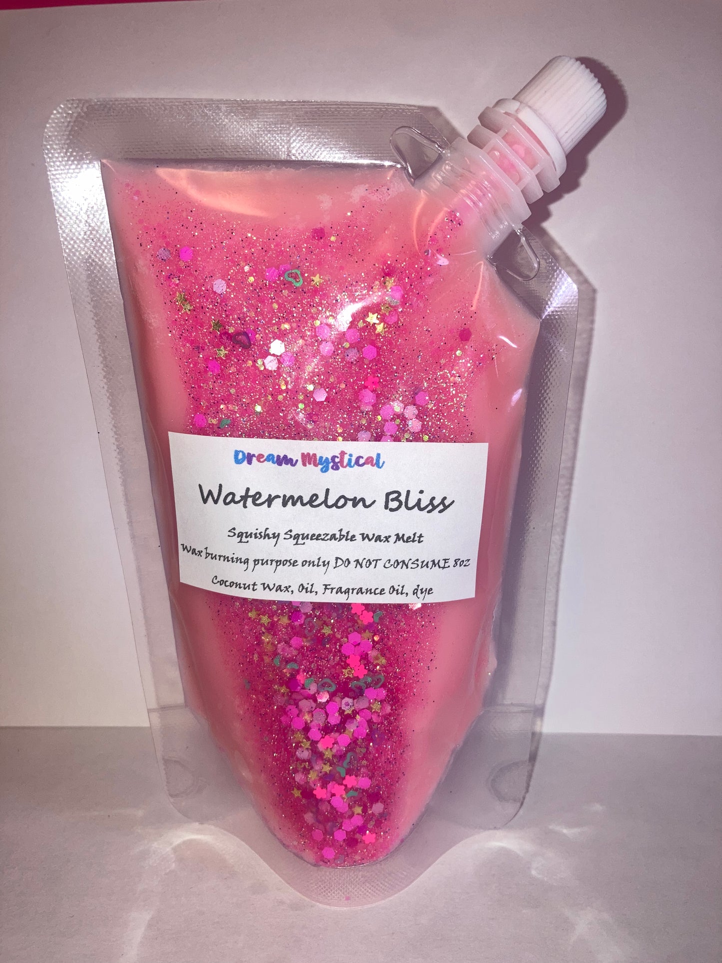 Watermelon Bliss Squeezable Squishy Wax melts Joy wax Eco-friendly non toxic Different Scents
