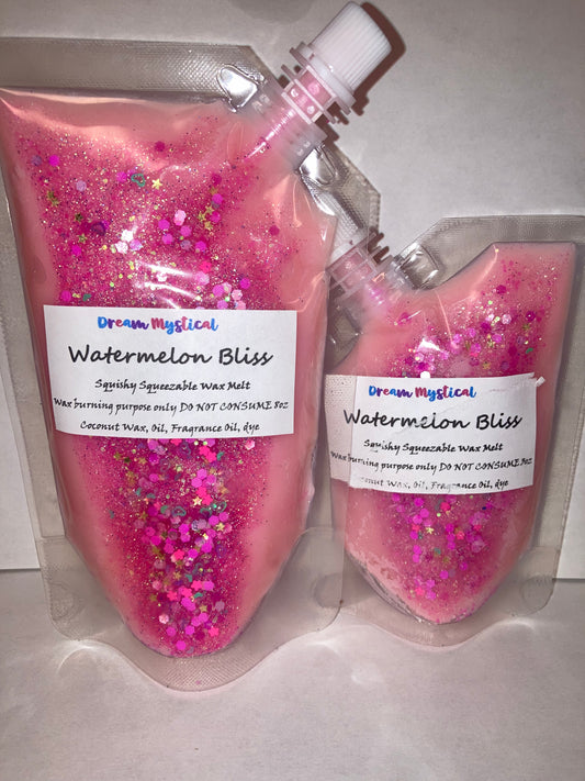 Watermelon Bliss Squeezable Squishy Wax melts Joy wax Eco-friendly non toxic Different Scents