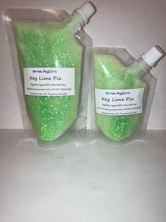 Keylime Pie Squeezable Squishy Wax Pouches melts in wax warmer Coconut wax Eco-friendly non toxic Different Scents