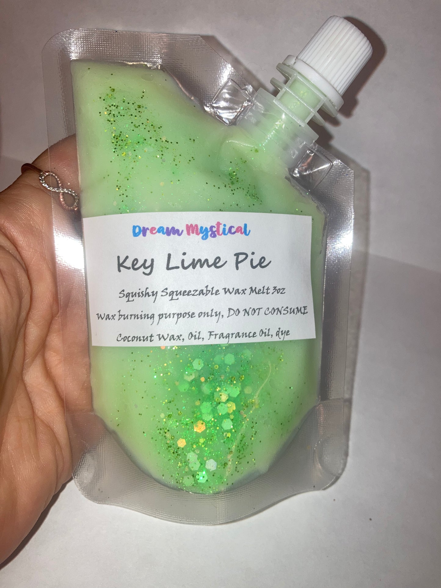 Keylime Pie Squeezable Squishy Wax Pouches melts in wax warmer Coconut wax Eco-friendly non toxic Different Scents